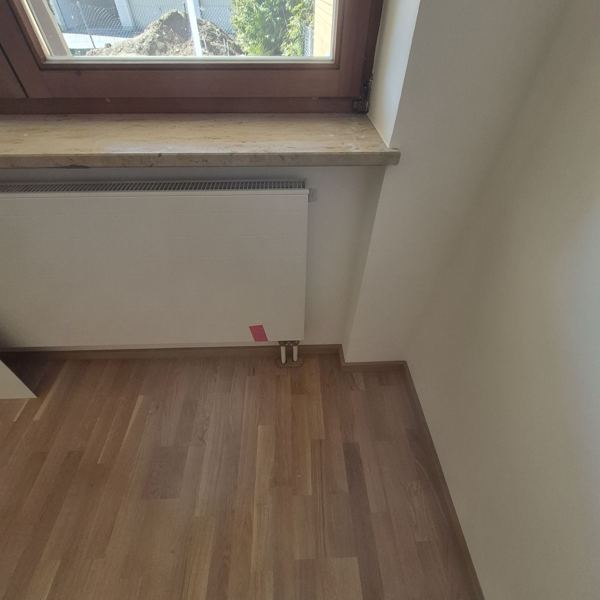 Wohnung im Erdgeschoss – Durchbrüche, größeres Bad, Parkett, Weilheim · 2025–2026: Nachher